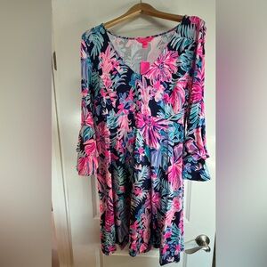 Lilly Pulitzer Raina Dress Multi Garden Get Away Size XL NWT